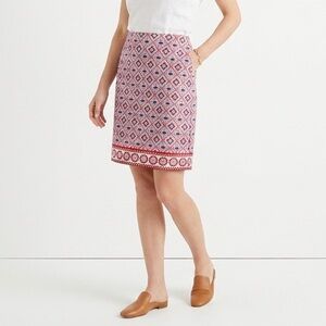 NEW Ann Taylor Talbots Pencil Skirt spandex Pink Geometric size 8